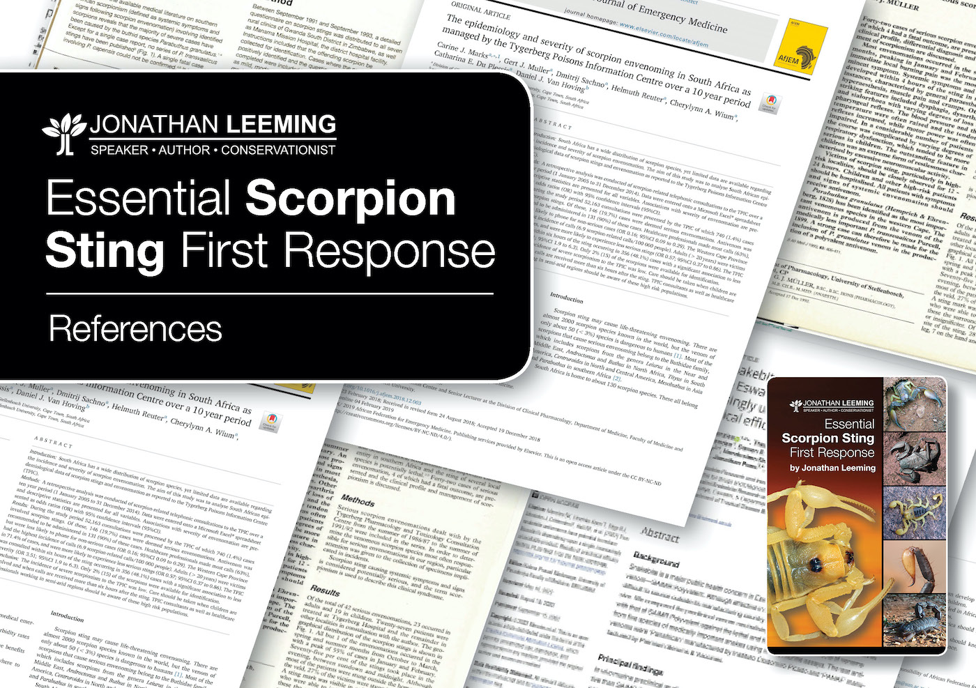 Scorpion sting first response references